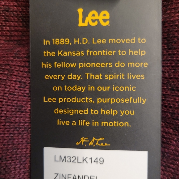 NEW LEE JEANS BRAND MENS 3/4 ZIP PULLOVER JACKET-NWT - Picture 11 of 11